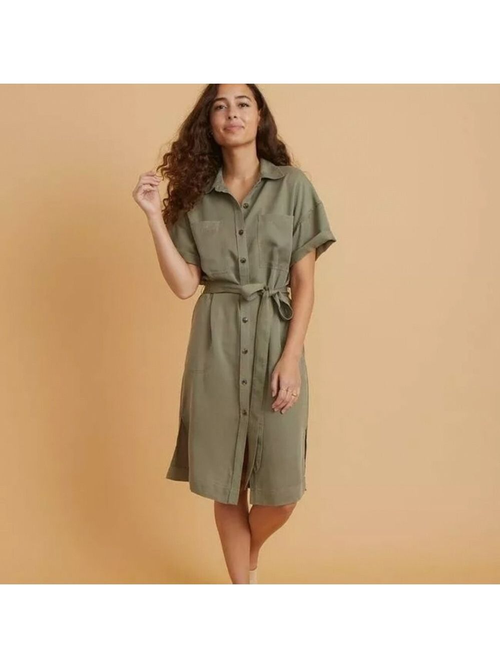Marine Layer Renata Midi Belted Dress - Picture 4 of 7
